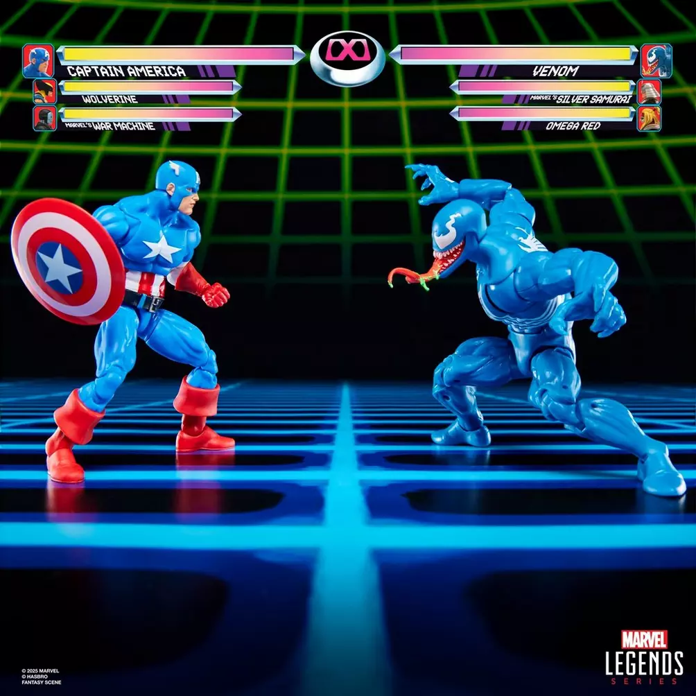 Vista juego marvel legends gamerverse capitan america vs venom